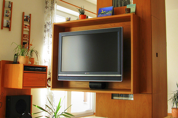 der fertige Raumteiler